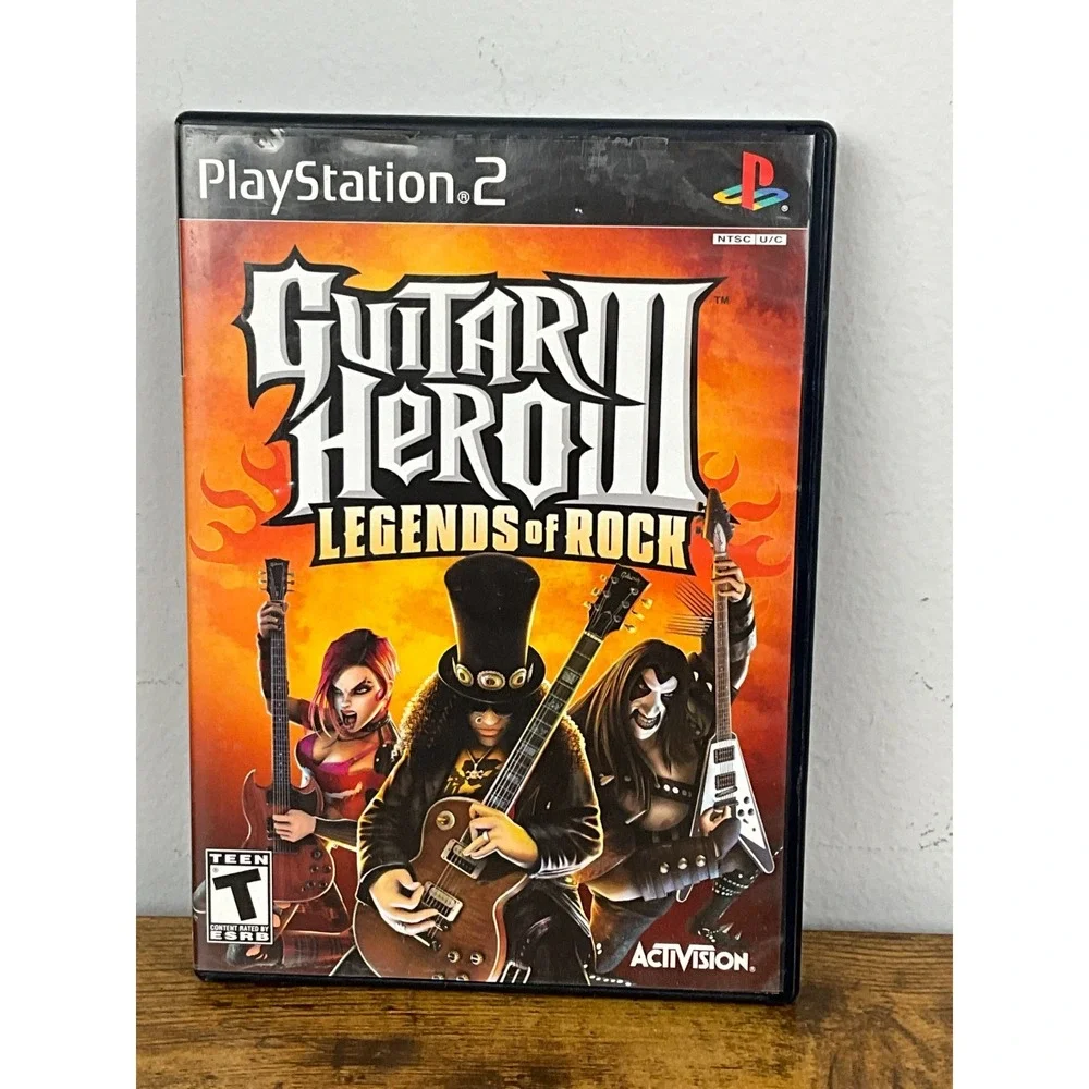 Guitar‎ Hero III Legends of Rock Sony PlayStation 2 PS2 Game Only Tested Working